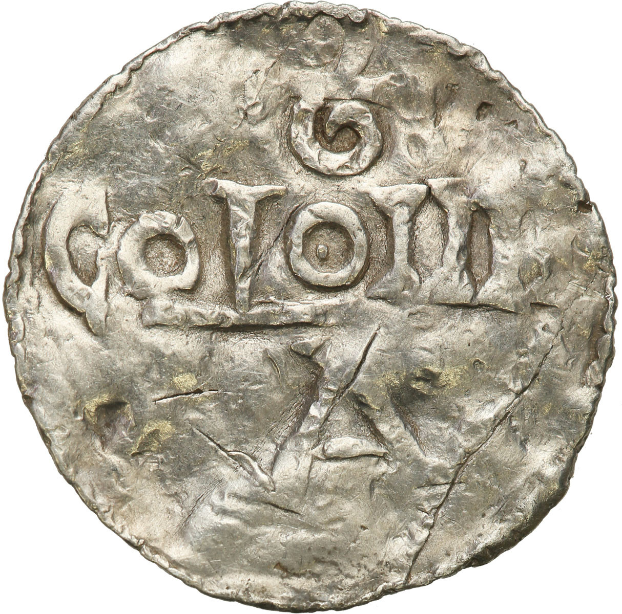 Niemcy, Kolonia. Otto III (983–1002). Denar - RZADKI